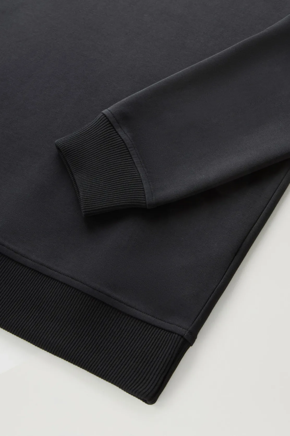 Felpe>Woolrich Felpa Girocollo In Misto Cotone Elasticizzato Black