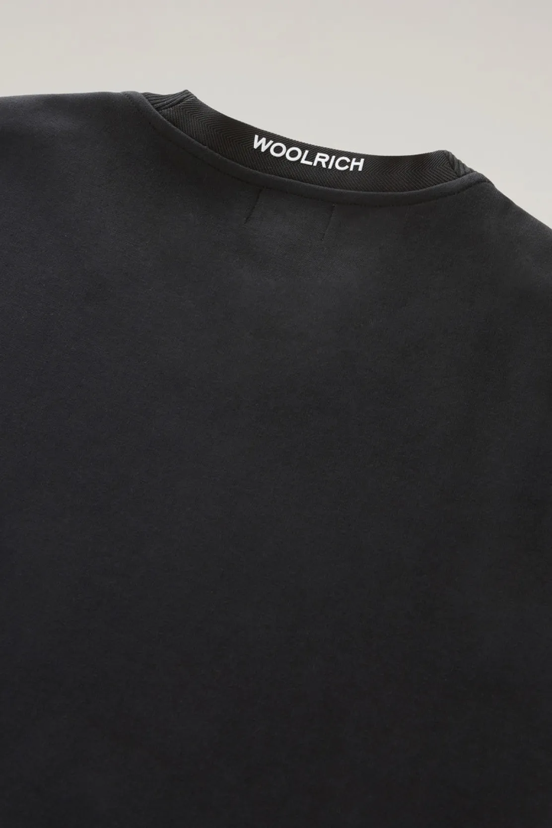 Felpe>Woolrich Felpa Girocollo In Misto Cotone Elasticizzato Black