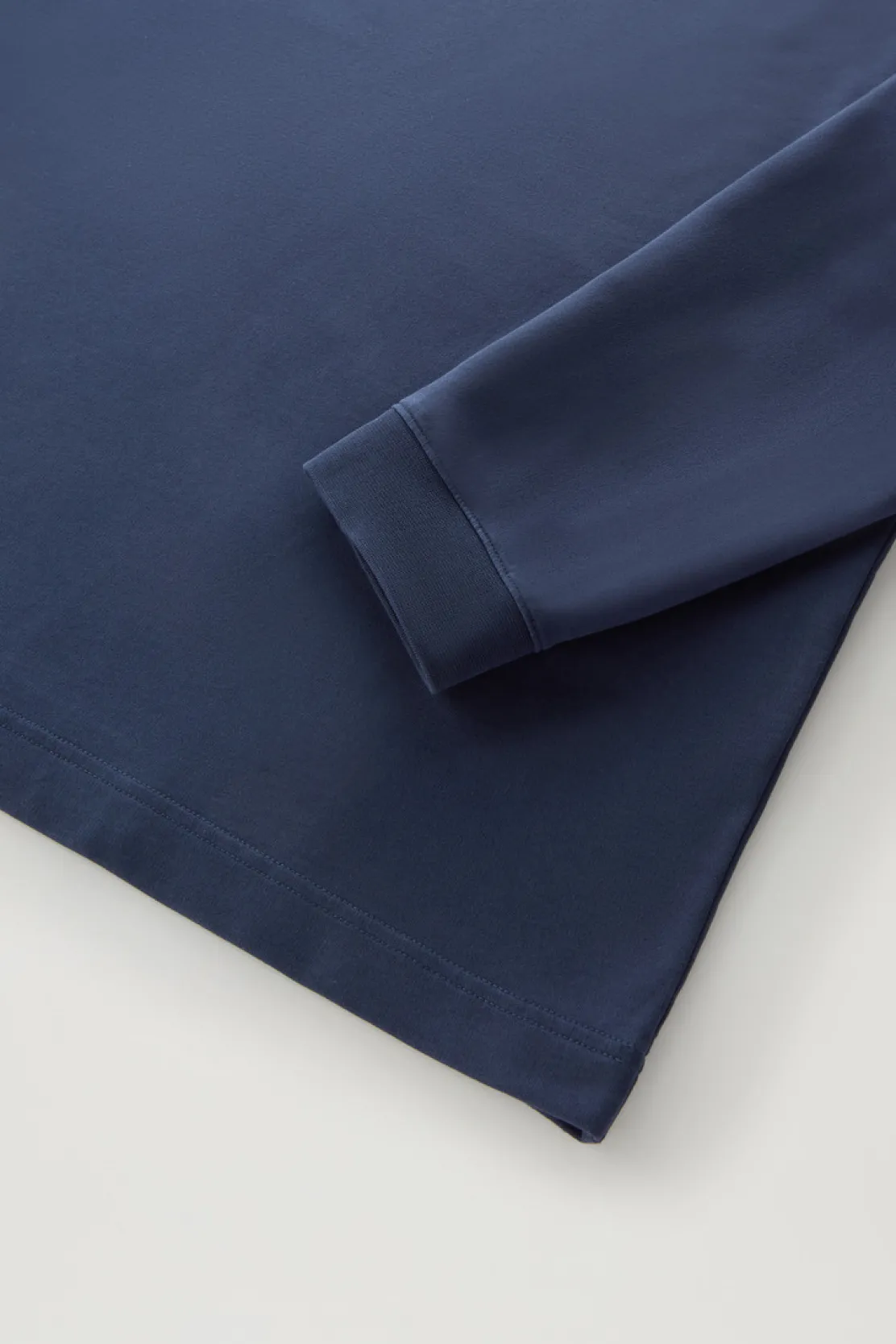 Felpe>Woolrich Felpa In Puro Cotone Con Cappuccio E Tasca Maritime Blue