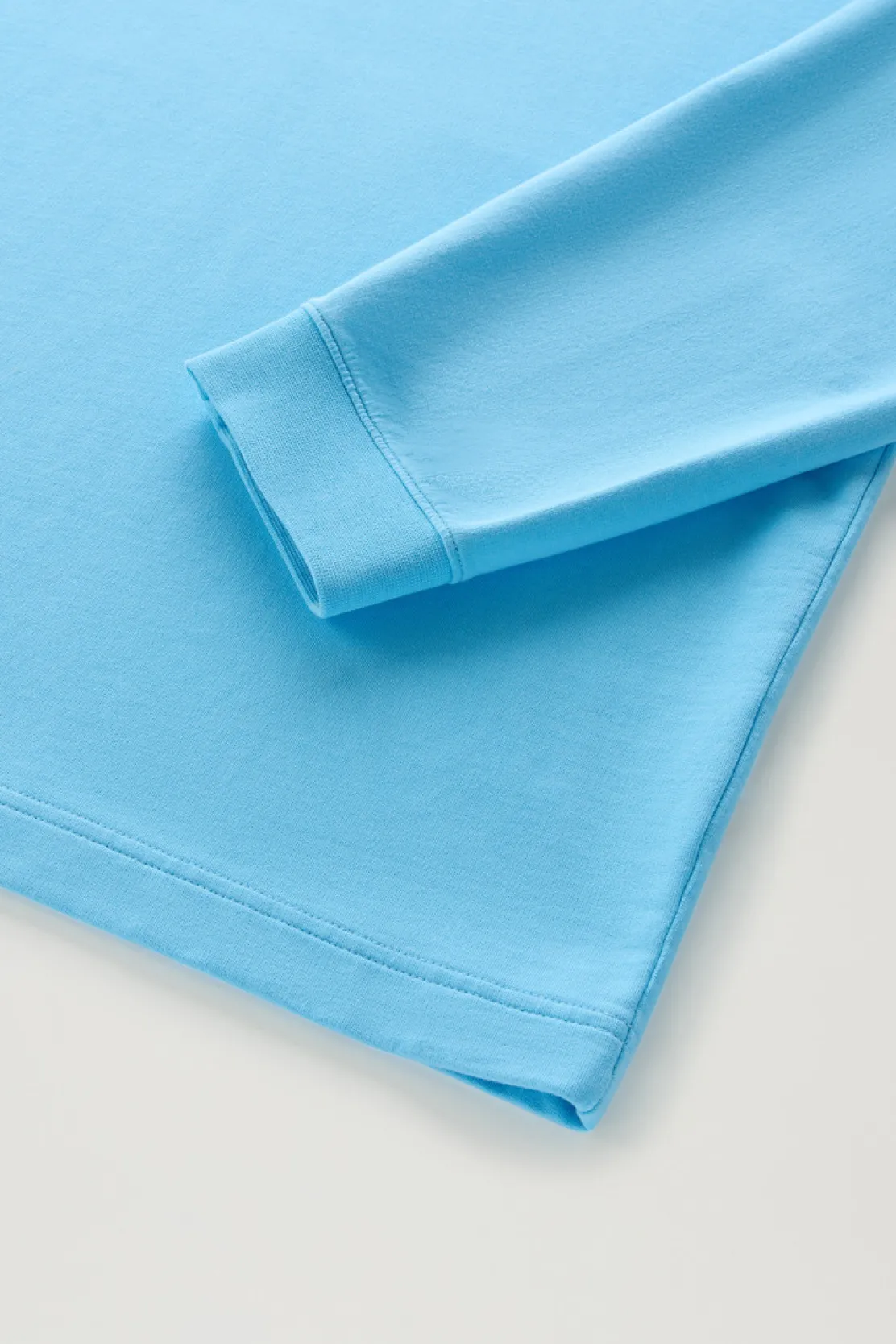 Felpe>Woolrich Felpa In Puro Cotone Con Cappuccio E Tasca Alaskan Blue