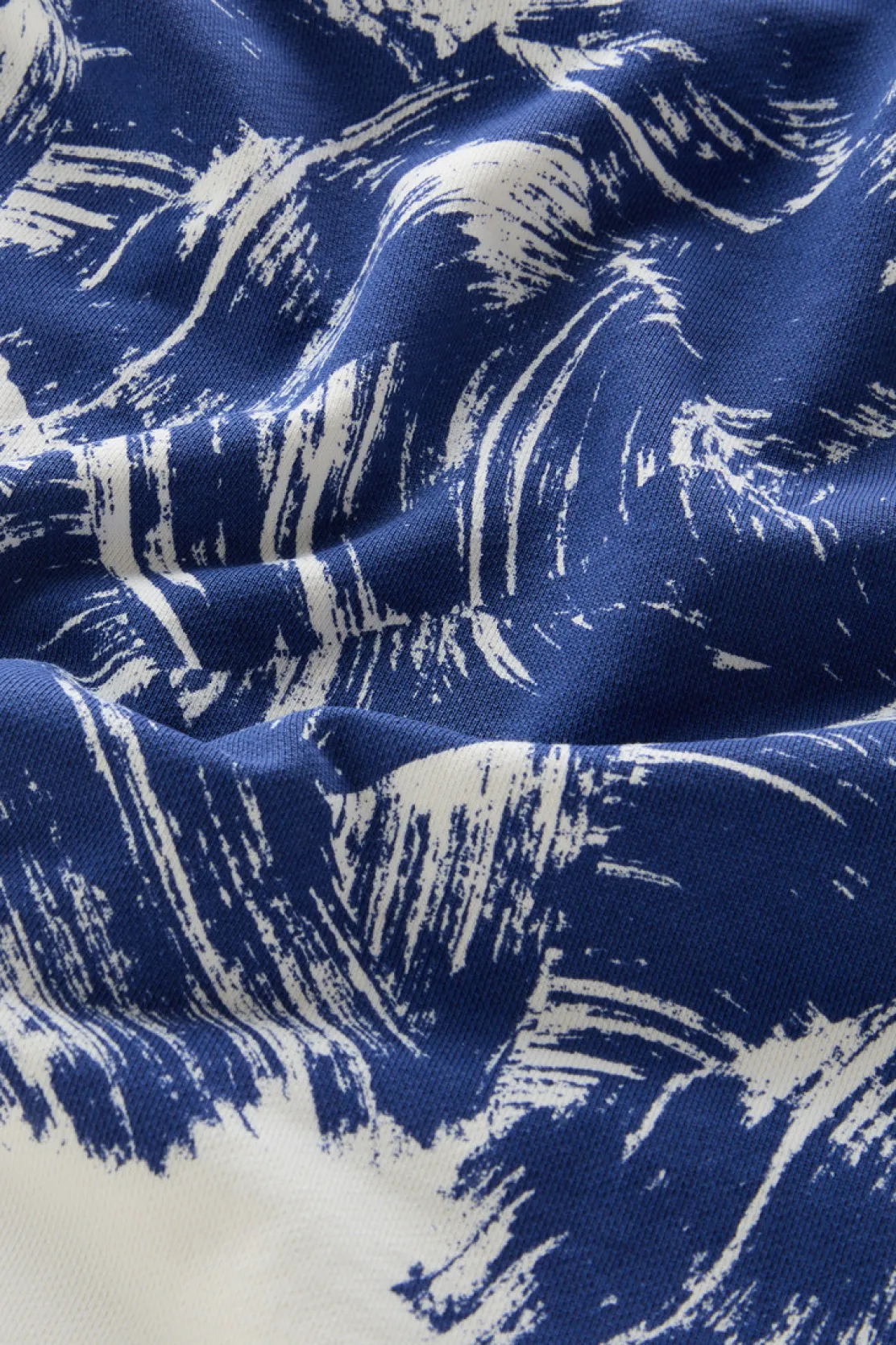 Felpe>Woolrich Felpa In Puro Cotone Con Stampa E Cappuccio Twilight Blue Wave