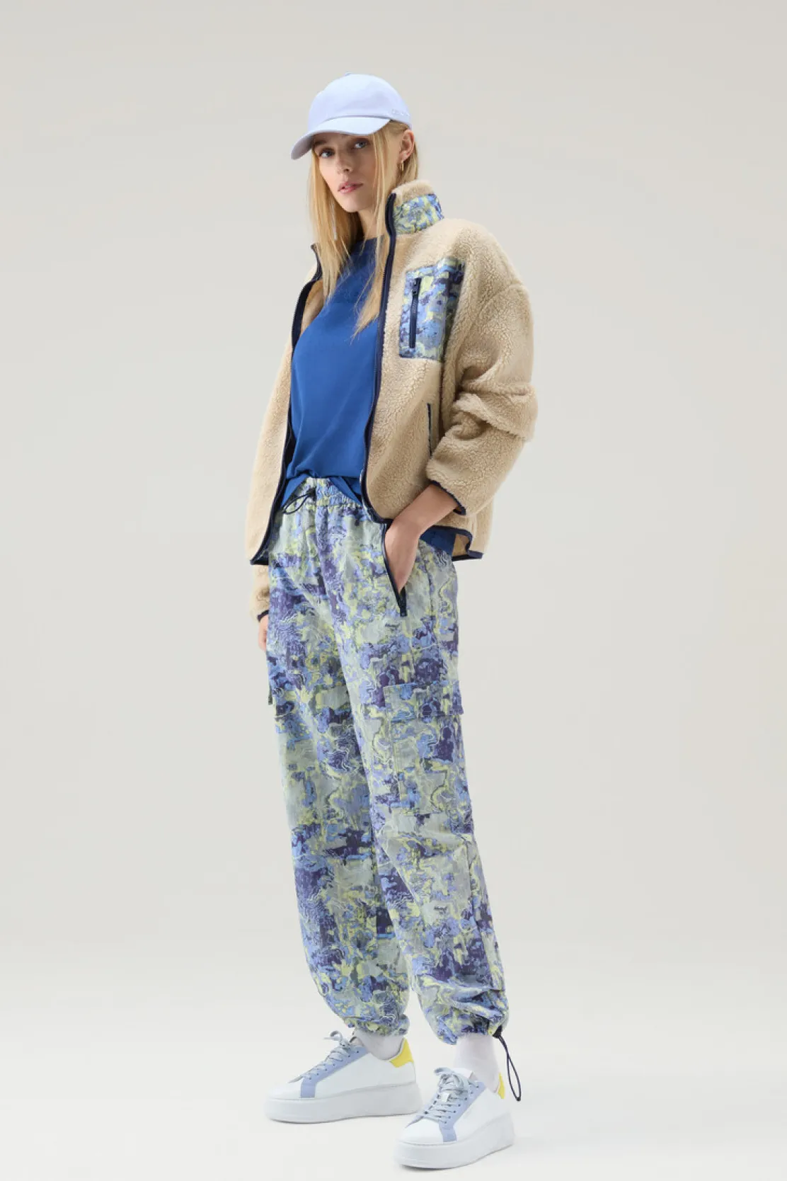 Felpe>Woolrich Felpa In Sherpa A Collo Alto Con Dettagli In CORDURA Light Oak