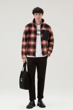 Felpe>Woolrich Felpa In Sherpa Di Misto Lana Hombre Red
