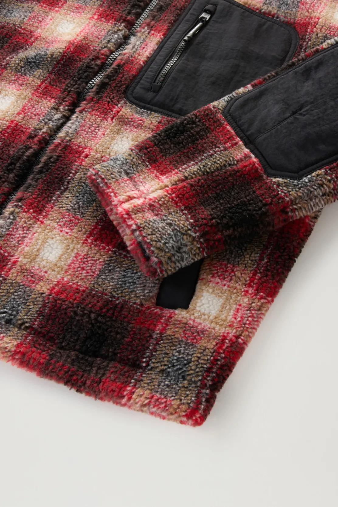 Felpe>Woolrich Felpa In Sherpa Di Misto Lana Hombre Red