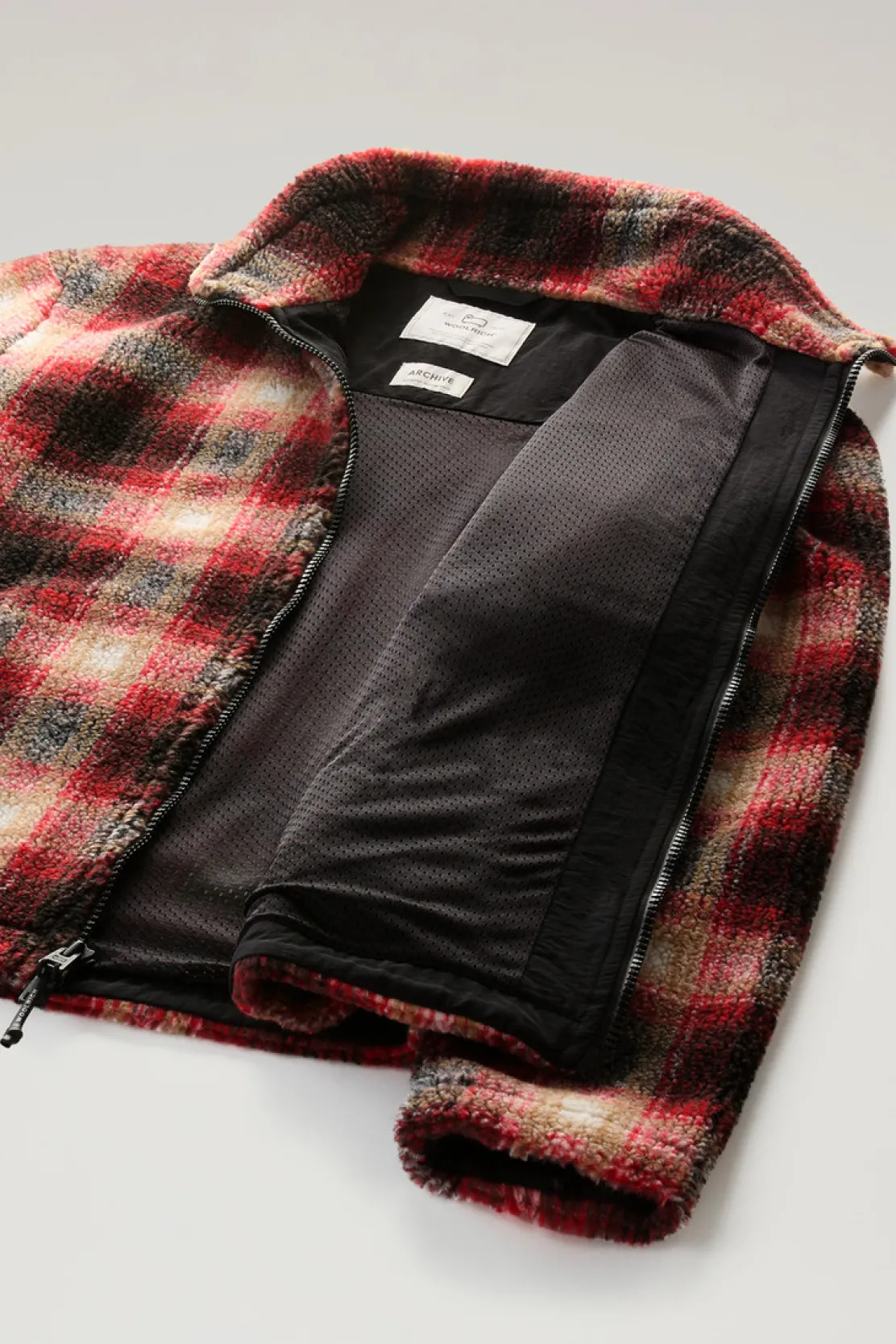 Felpe>Woolrich Felpa In Sherpa Di Misto Lana Hombre Red