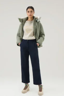Felpe>Woolrich Felpa Ivy Girocollo In Misto Cotone Milky Cream