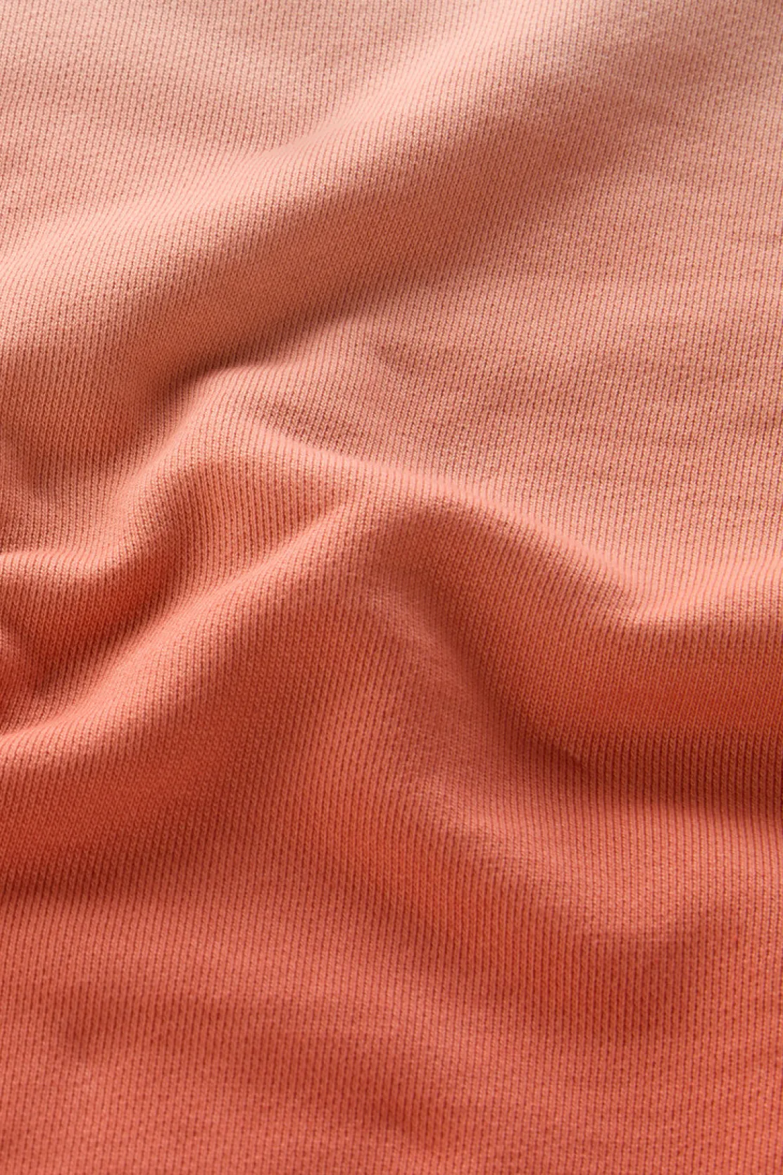 Felpe>Woolrich Felpa Smanicata Con Cappuccio In Puro Cotone Tinta In Capo Coral Sand