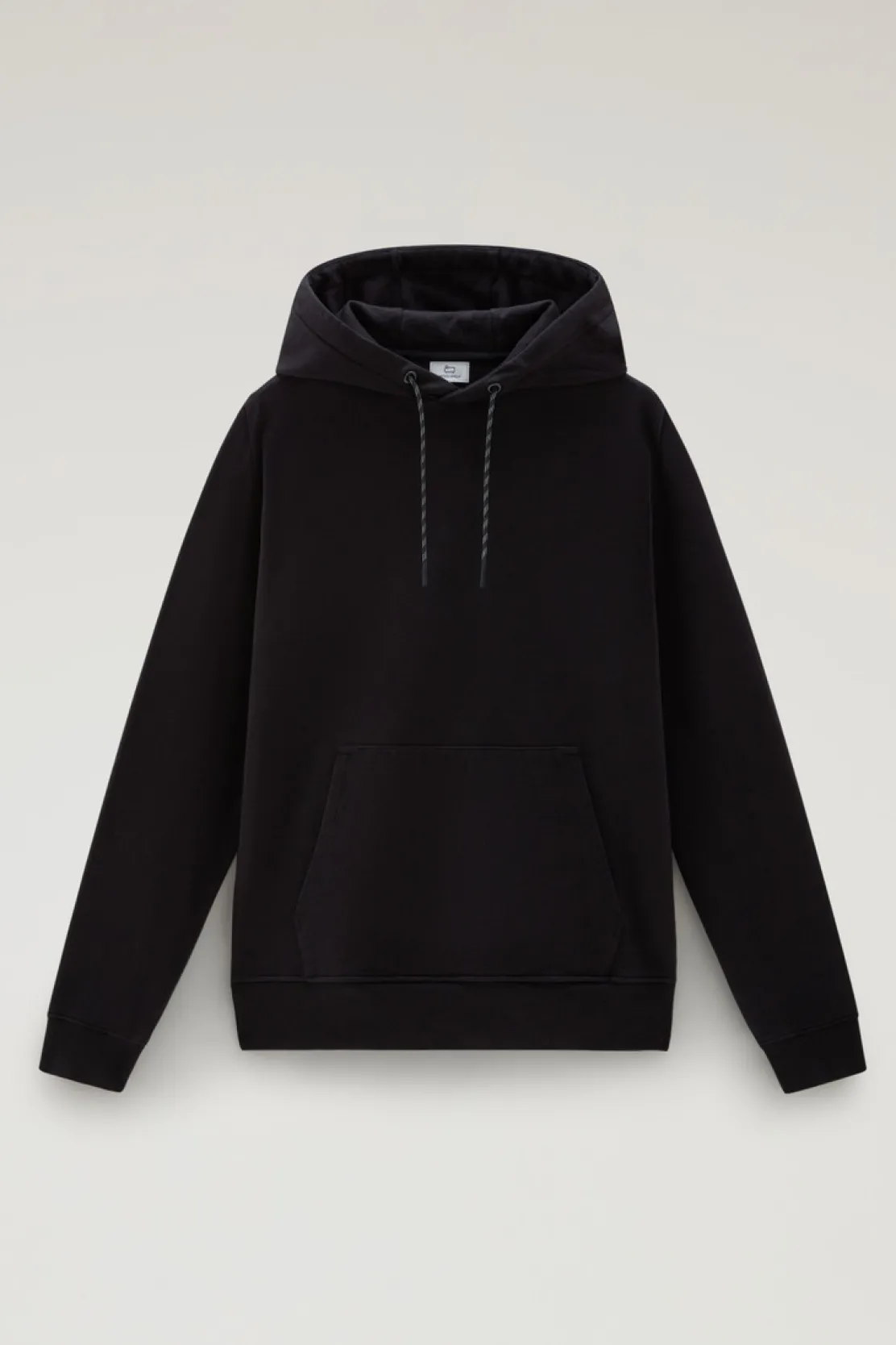 Felpe>Woolrich Felpa US Trails In Puro Cotone Con Cappuccio Black