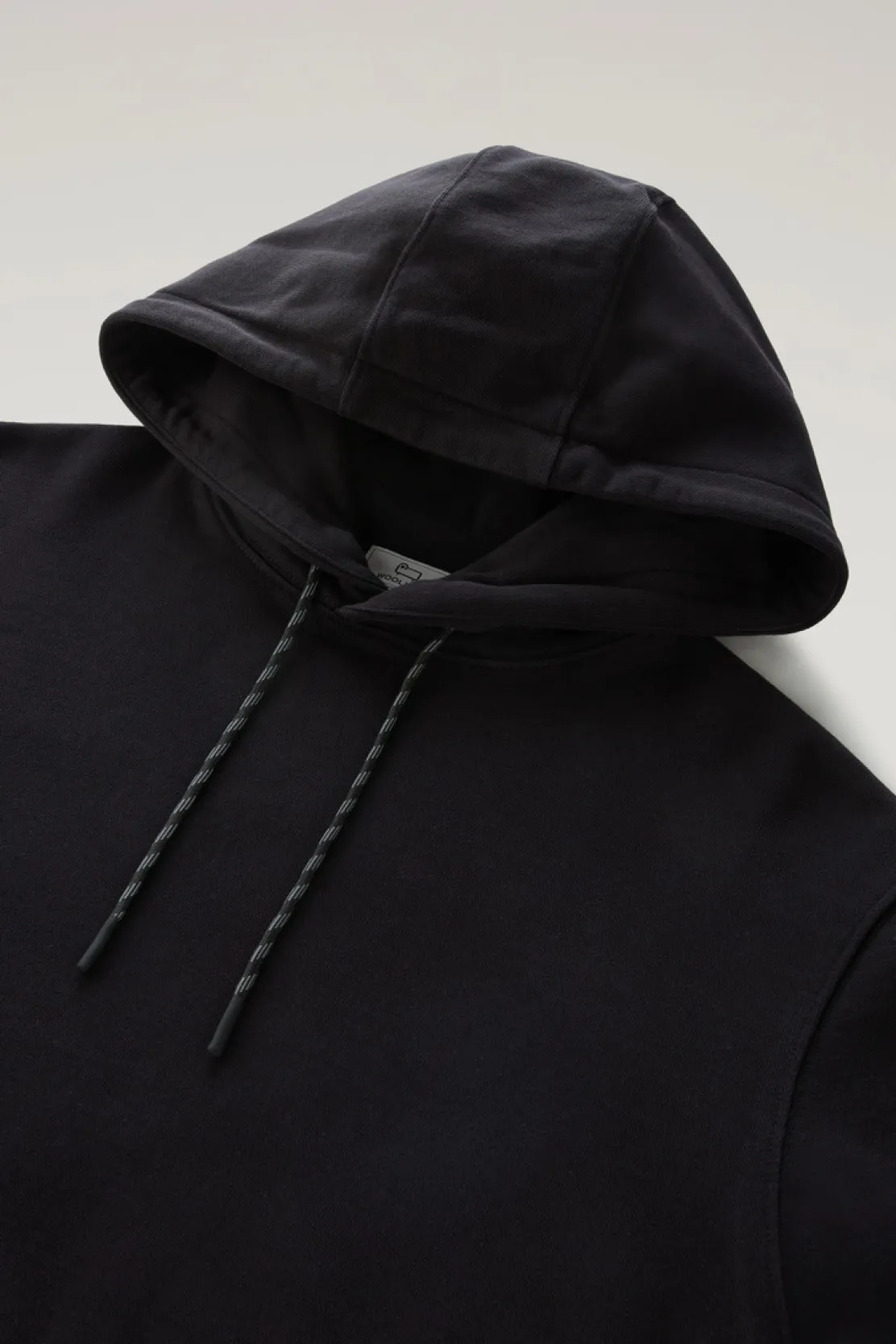 Felpe>Woolrich Felpa US Trails In Puro Cotone Con Cappuccio Black
