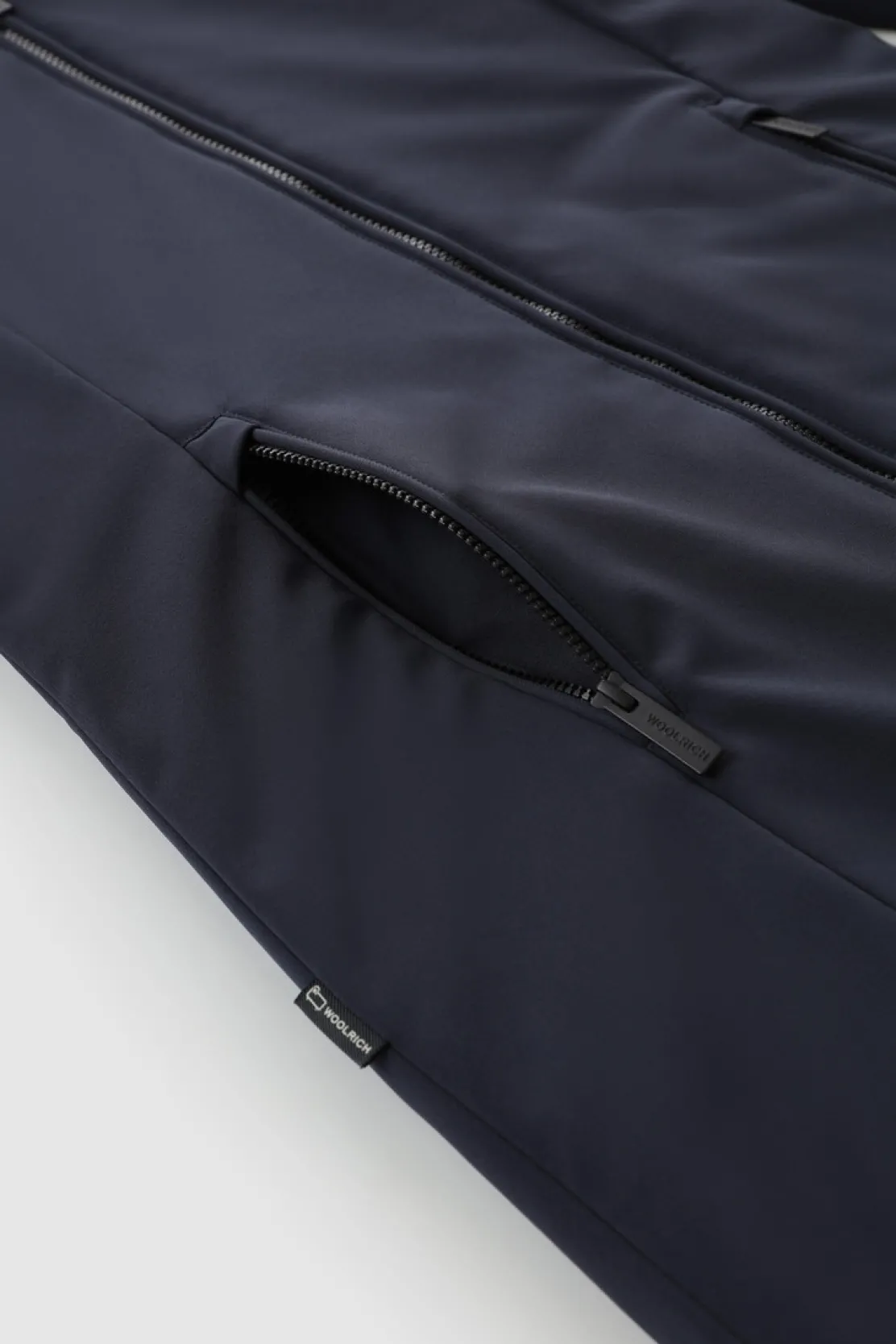 Impermeabili|Parka>Woolrich Firth Parka In Softshell Melton Blue