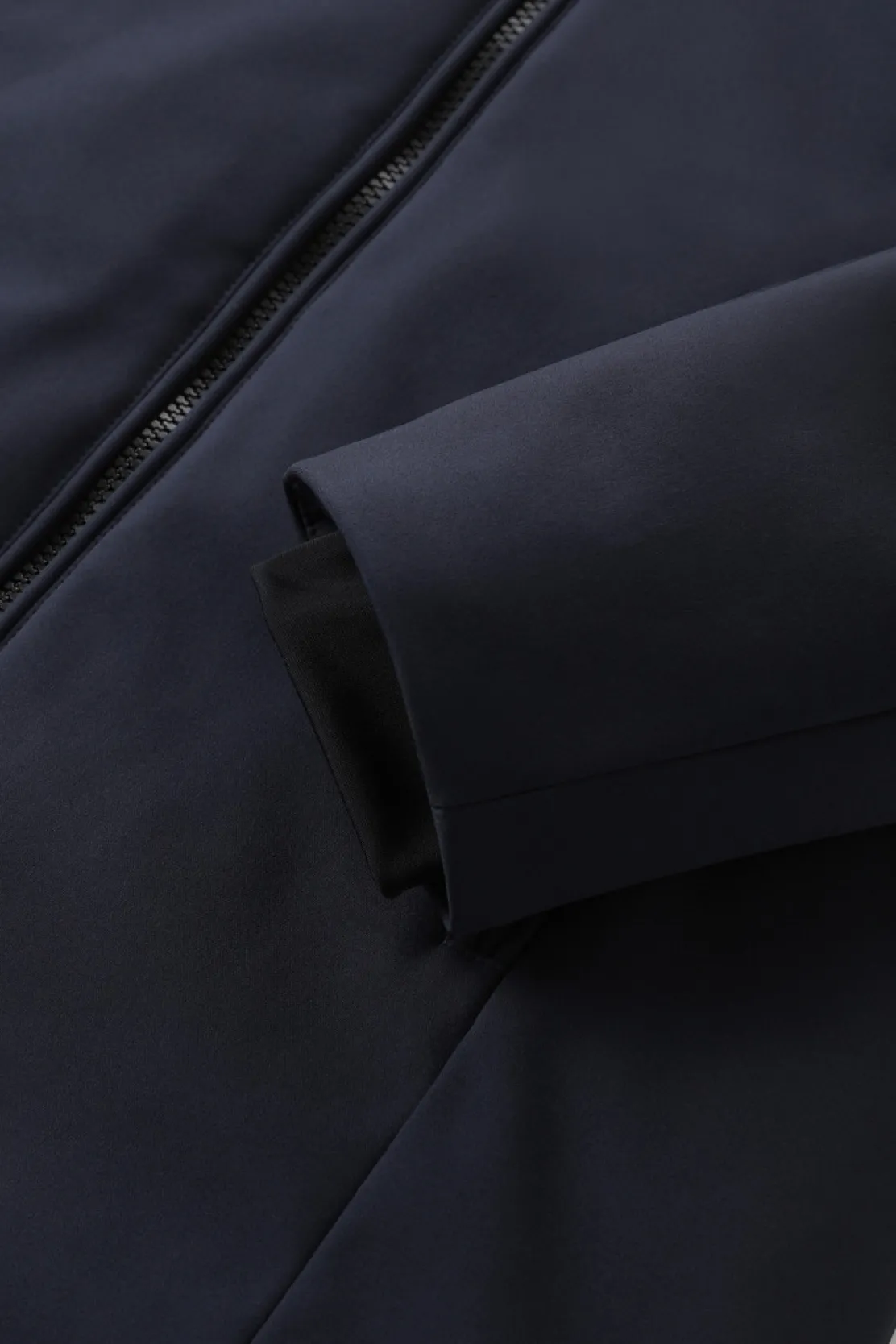 Impermeabili|Parka>Woolrich Firth Parka In Softshell Melton Blue