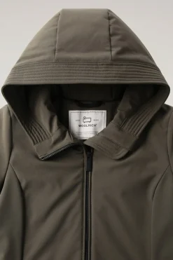 Impermeabili|Parka>Woolrich Firth Parka In Softshell Dark Green
