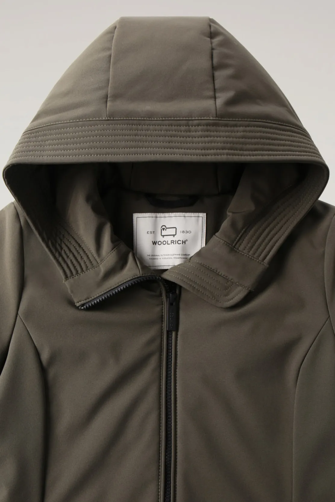 Impermeabili|Parka>Woolrich Firth Parka In Softshell Dark Green