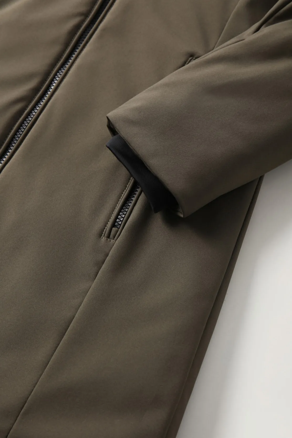 Impermeabili|Parka>Woolrich Firth Parka In Softshell Dark Green
