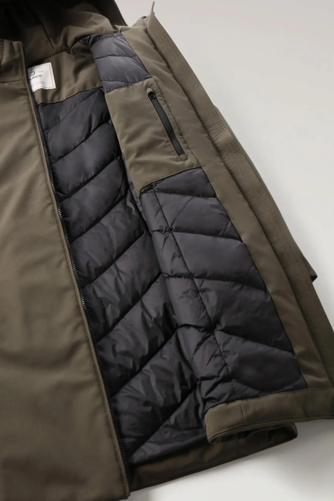 Impermeabili|Parka>Woolrich Firth Parka In Softshell Dark Green