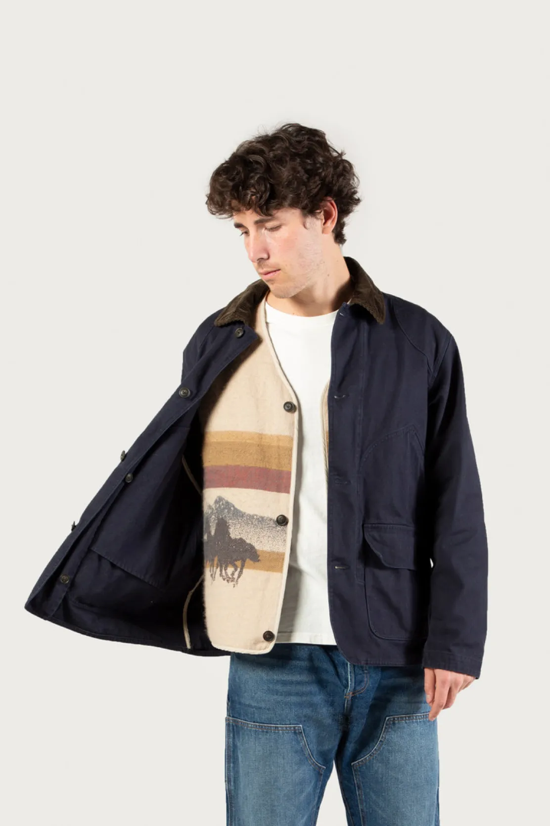 Giacche|One Of These Days / Woolrich>Woolrich Giacca 3 In 1 In Puro Cotone - One Of These Days / Navy