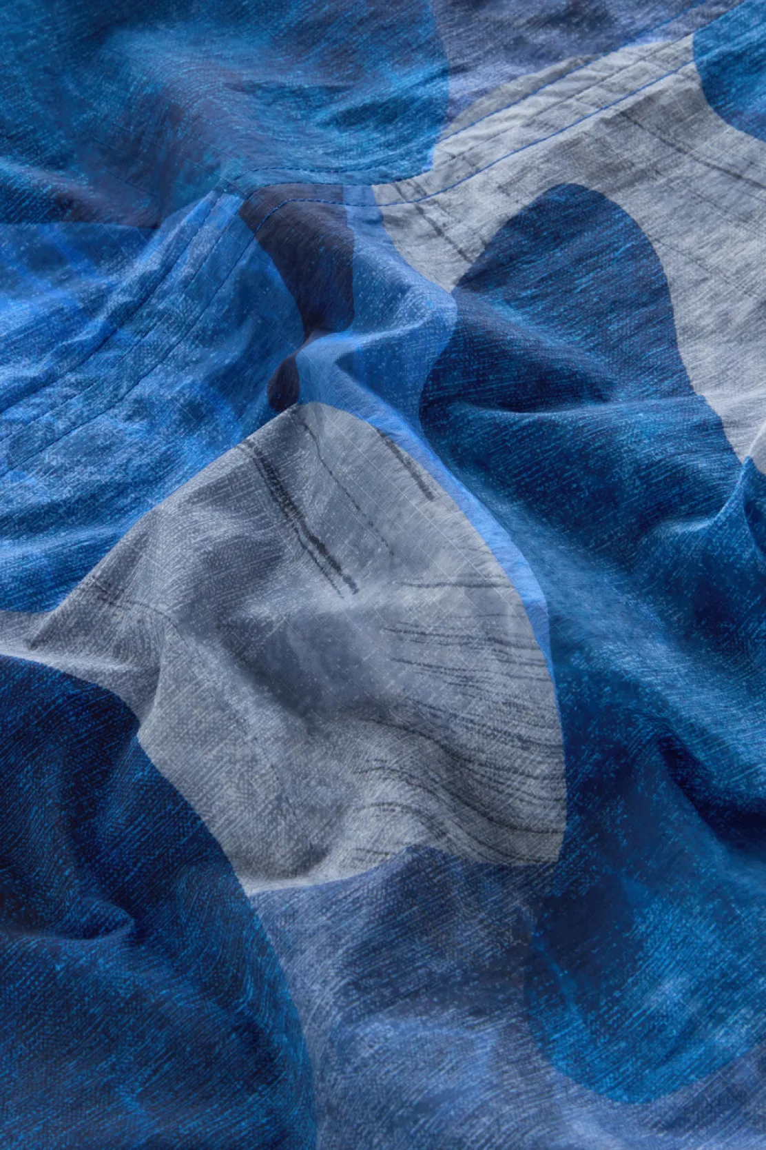 Giacche a camicia>Woolrich Giacca A Camicia Camo In Nylon Ripstop Crinkle Royal Camo