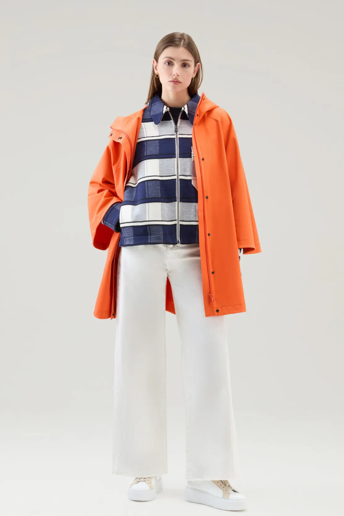 Camicie e giacche a camicia>Woolrich Giacca A Camicia Gentry In Misto Cotone Riciclato Manteco Twilight Blue Check