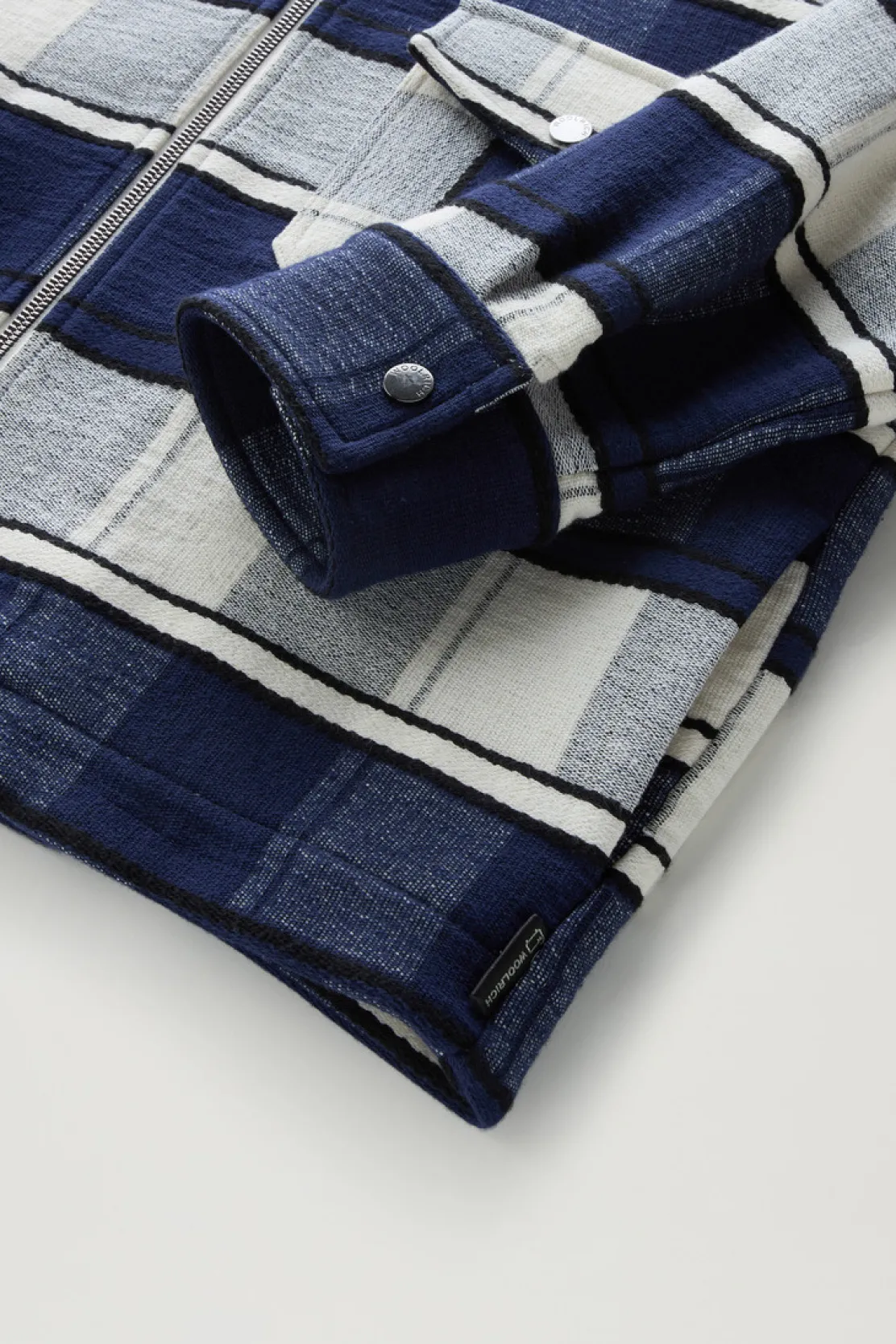 Camicie e giacche a camicia>Woolrich Giacca A Camicia Gentry In Misto Cotone Riciclato Manteco Twilight Blue Check