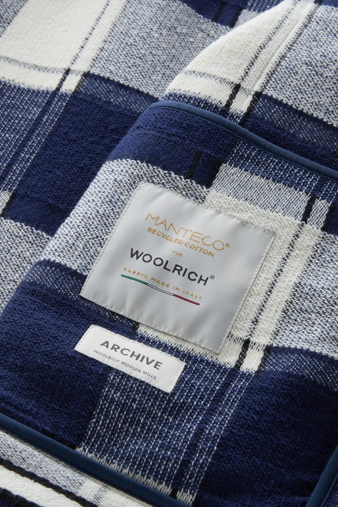 Camicie e giacche a camicia>Woolrich Giacca A Camicia Gentry In Misto Cotone Riciclato Manteco Twilight Blue Check