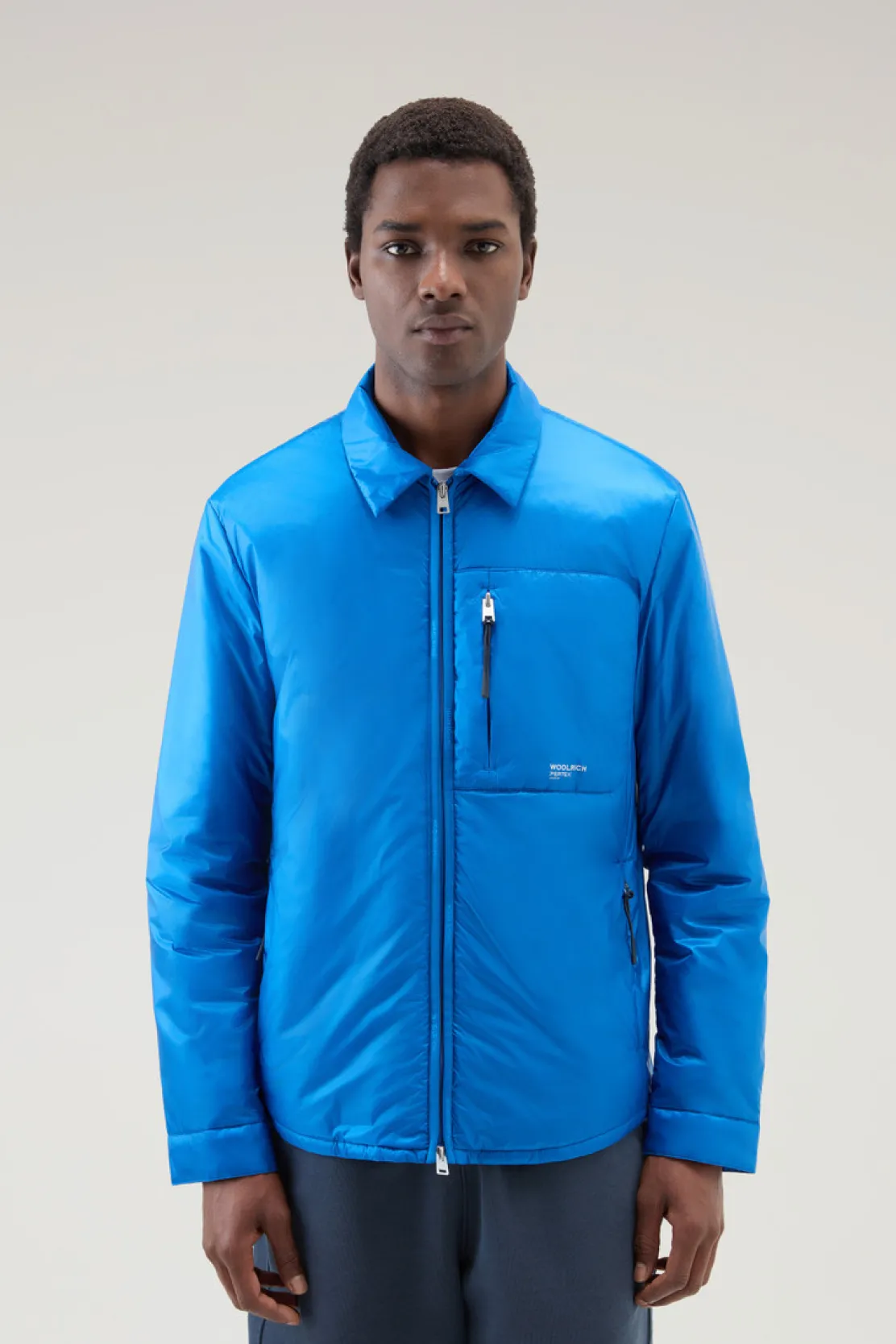 Giacche>Woolrich Giacca A Camicia Imbottita In Pertex Quantum Riciclato Snorkel Blue