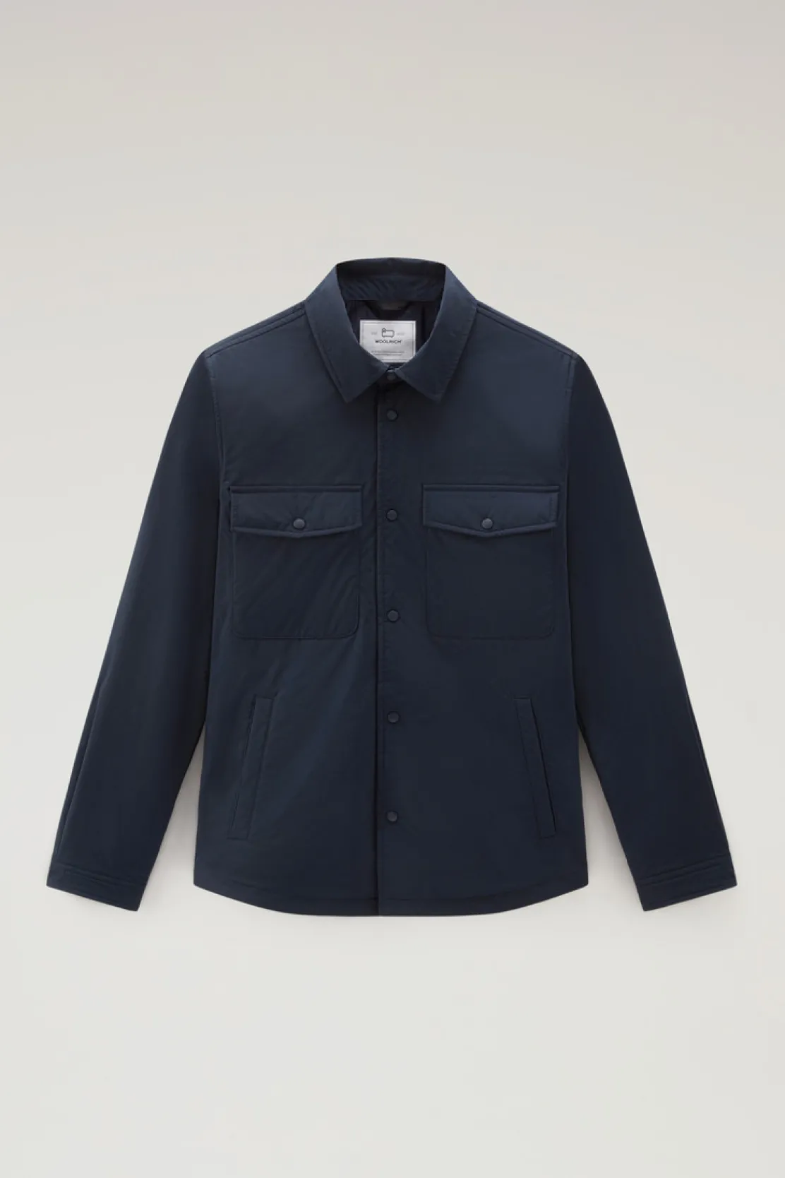 Giacche a camicia>Woolrich Giacca A Camicia Imbottita Alaskan In Urban Touch Melton Blue
