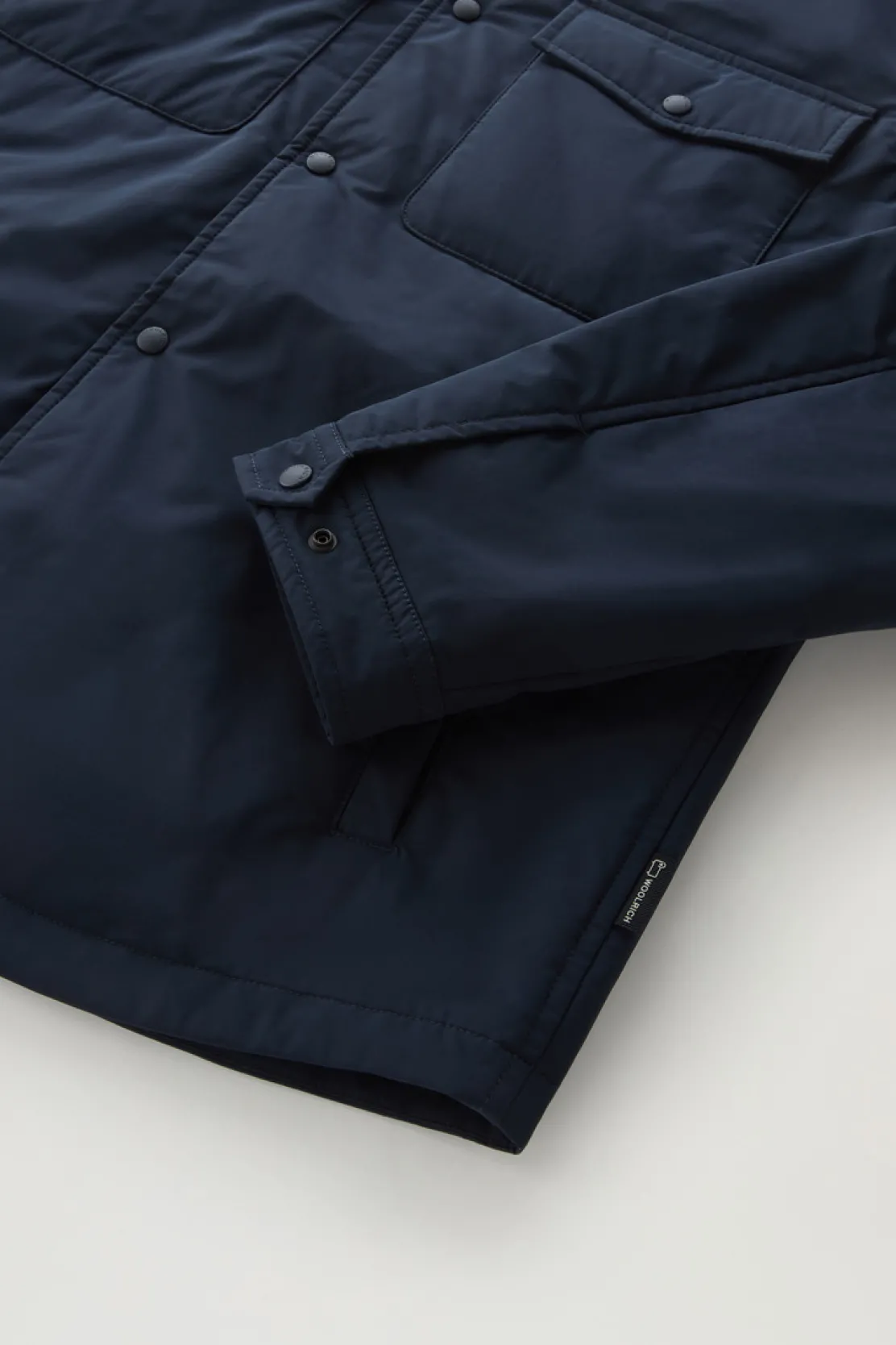 Giacche a camicia>Woolrich Giacca A Camicia Imbottita Alaskan In Urban Touch Melton Blue