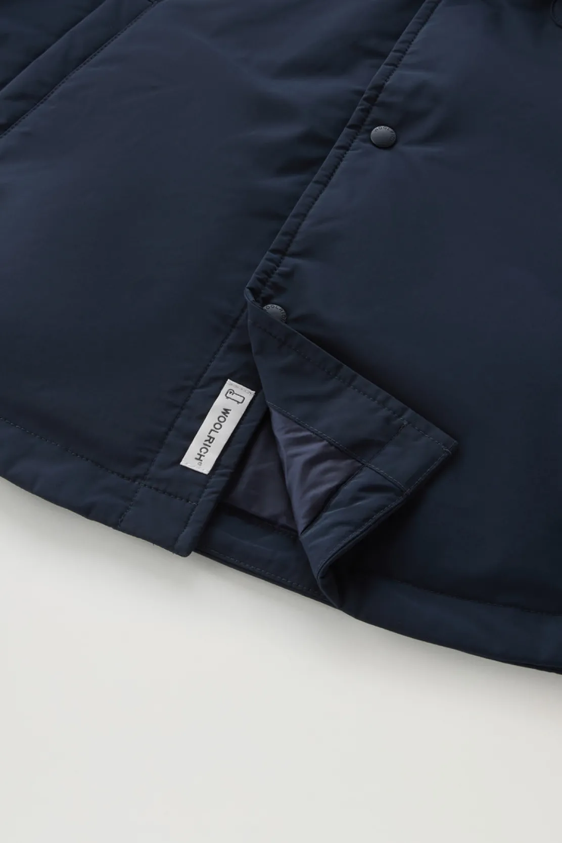 Giacche a camicia>Woolrich Giacca A Camicia Imbottita Alaskan In Urban Touch Melton Blue