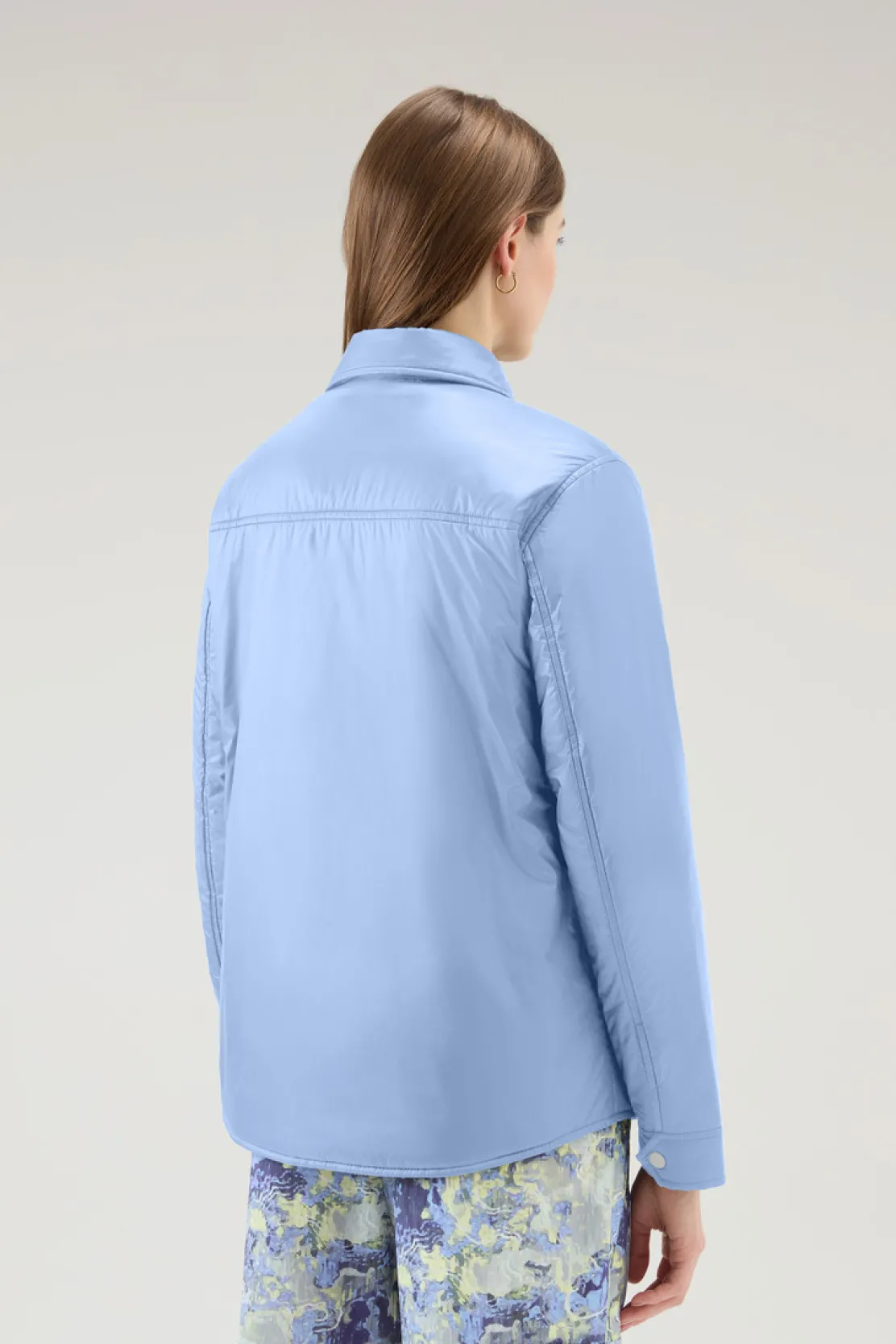 Giacche>Woolrich Giacca A Camicia Imbottita In Pertex Quantum Riciclato Sea Breeze