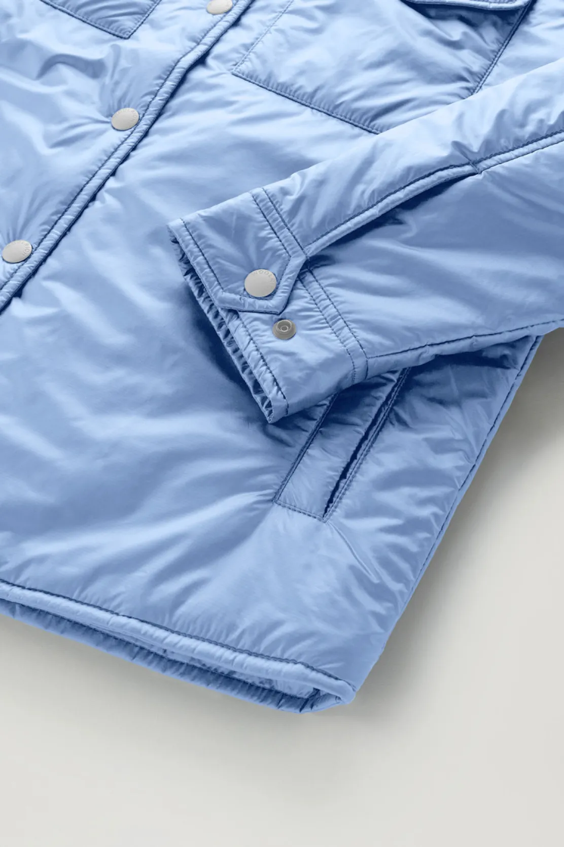 Giacche>Woolrich Giacca A Camicia Imbottita In Pertex Quantum Riciclato Sea Breeze