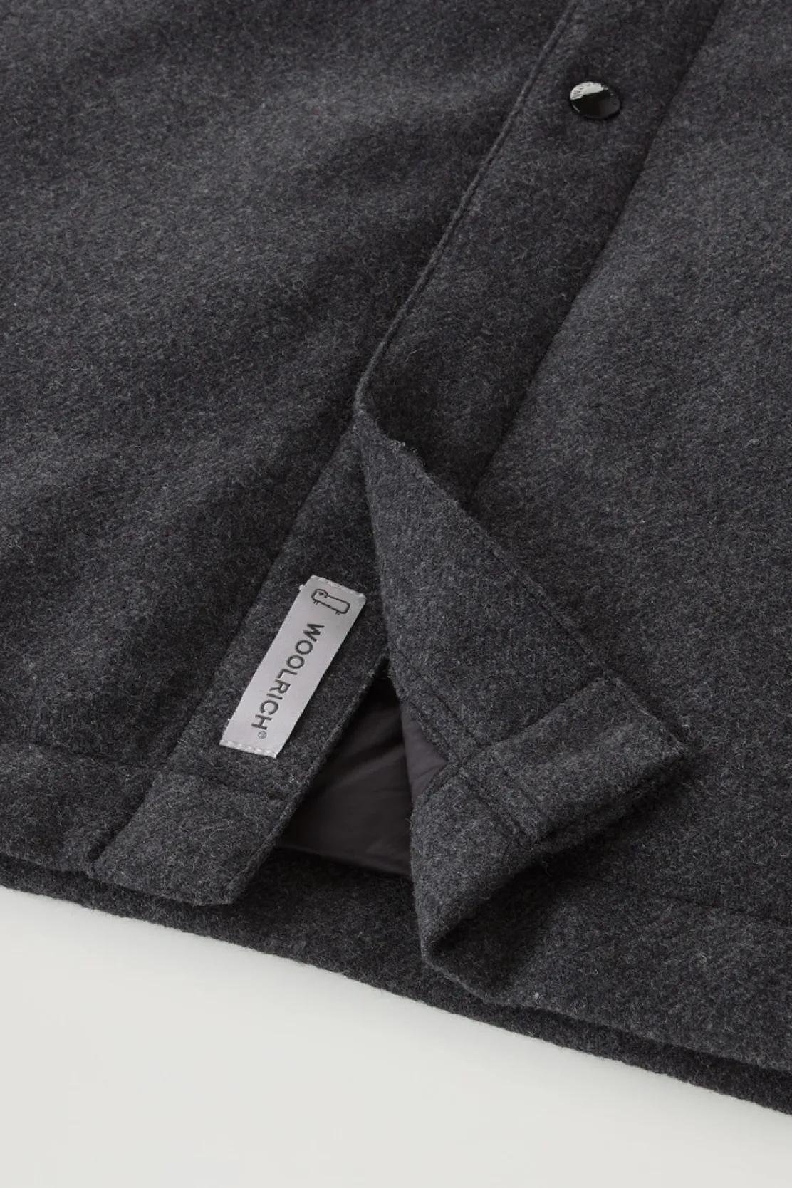 Giacche a camicia|Giacche>Woolrich Giacca A Camicia Imbottita Alaskan In Misto Lana Italiana Riciclata Charcoal Melange