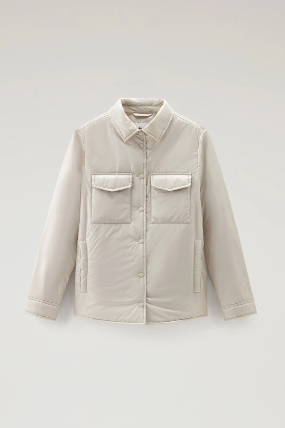 Piumini leggeri|Giacche>Woolrich Giacca A Camicia Imbottita In Pertex Quantum Riciclato Light Oak