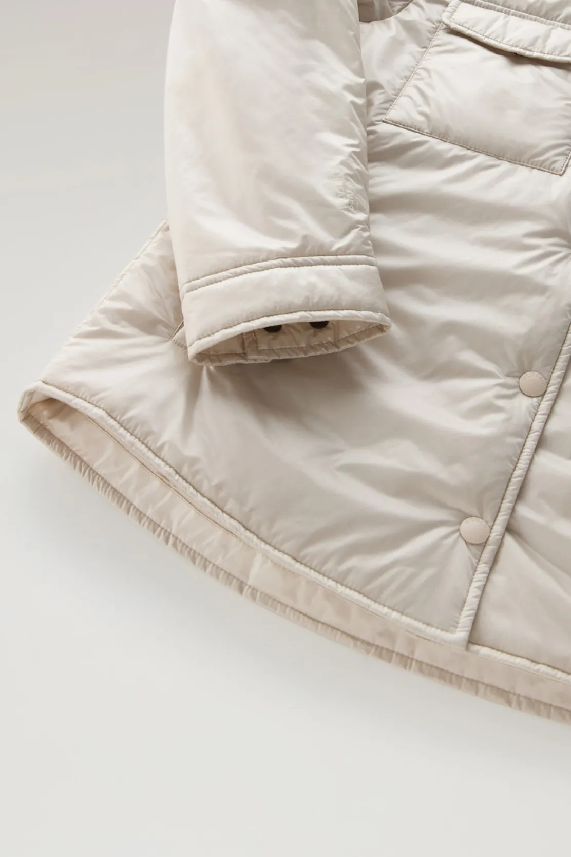 Piumini leggeri|Giacche>Woolrich Giacca A Camicia Imbottita In Pertex Quantum Riciclato Light Oak