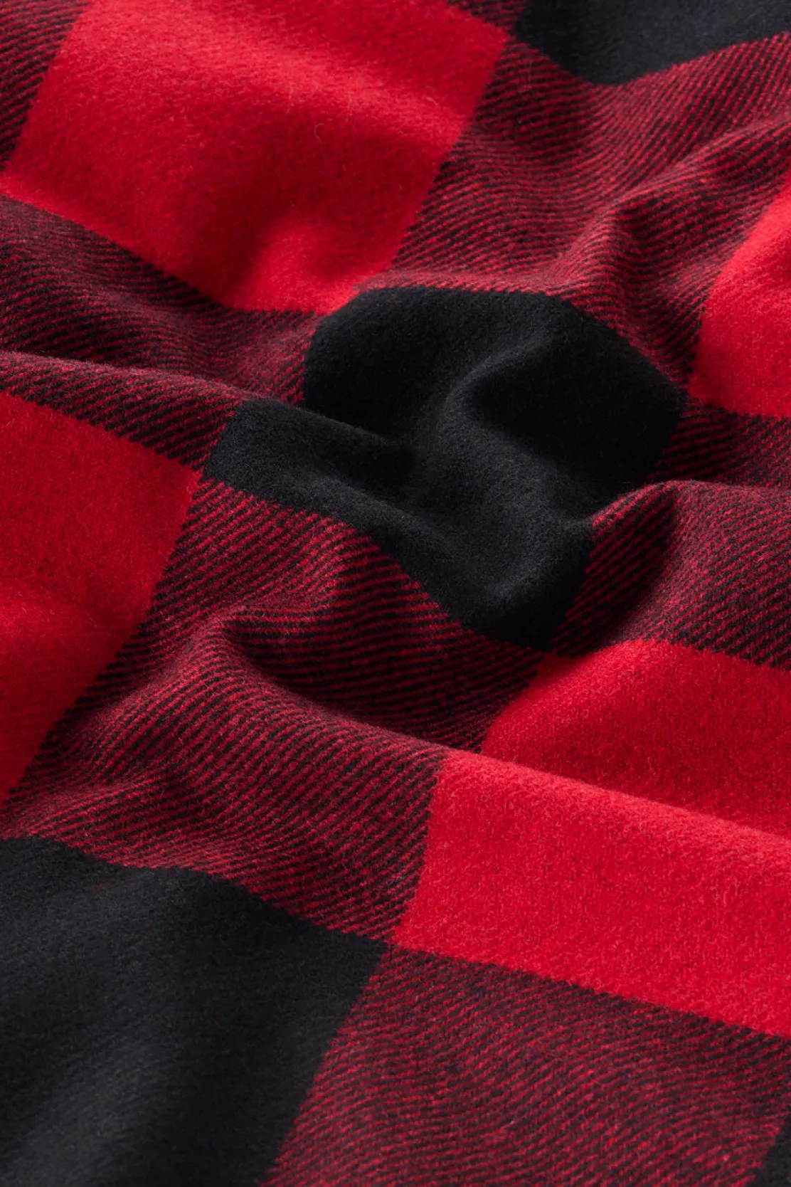 Giacche a camicia|Giacche>Woolrich Giacca A Camicia Imbottita Alaskan A Quadri In Misto Lana Italiana Riciclata Red Buffalo