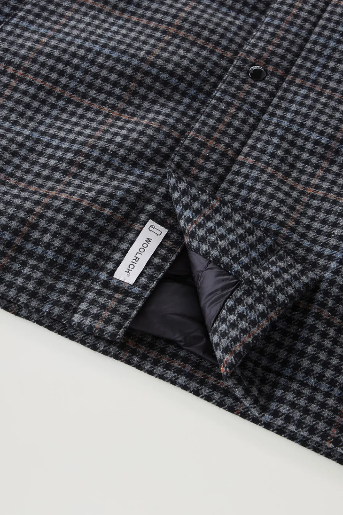 Giacche a camicia|Giacche>Woolrich Giacca A Camicia Imbottita Alaskan A Quadri In Misto Lana Italiana Riciclata Grey Check