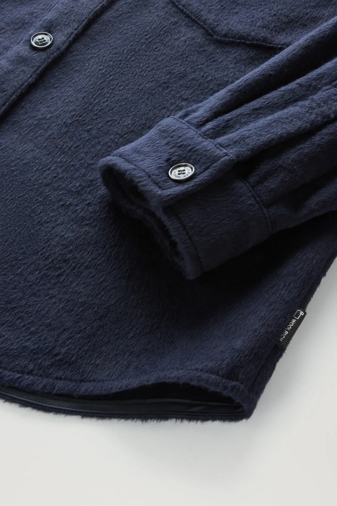 Camicie e giacche a camicia>Woolrich Giacca A Camicia In Misto Lana Melton Blue