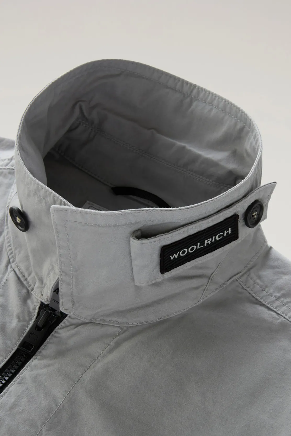 Giacche a camicia>Woolrich Giacca A Camicia Tinta In Capo In Puro Cotone Mineral Grey