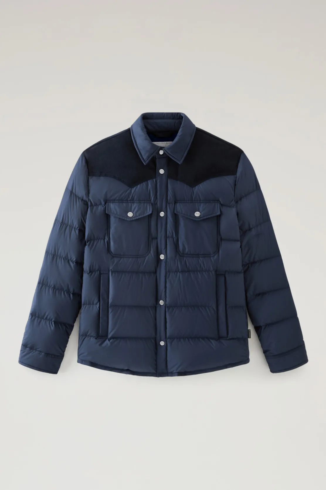 Giacche a camicia|Piumini>Woolrich Giacca A Camicia Western Trapuntata Melton Blue