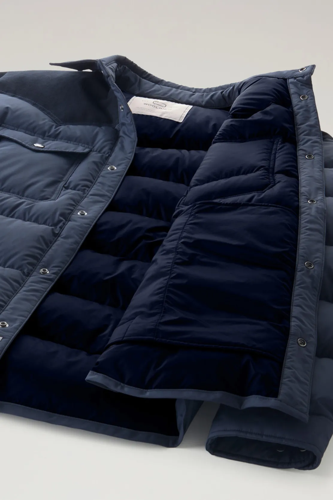 Giacche a camicia|Piumini>Woolrich Giacca A Camicia Western Trapuntata Melton Blue