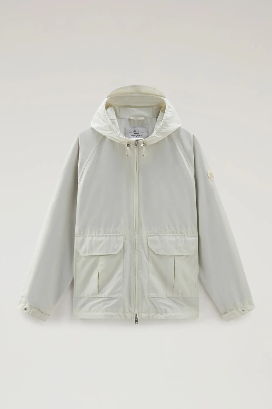 Giacche>Woolrich Giacca Cruiser In Ramar Cloth Con Cappuccio Stone