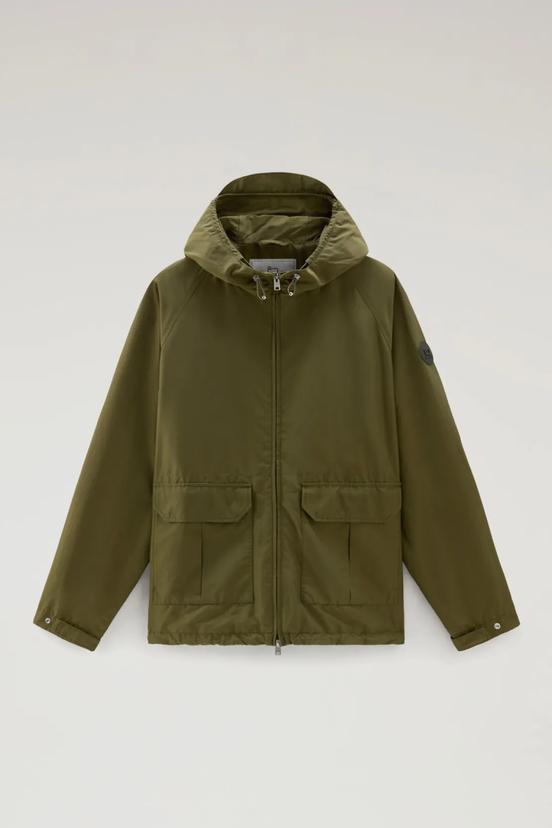Giacche>Woolrich Giacca Cruiser In Ramar Cloth Con Cappuccio Lake Olive
