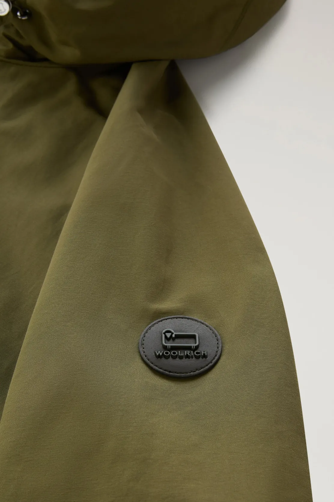Giacche>Woolrich Giacca Cruiser In Ramar Cloth Con Cappuccio Lake Olive