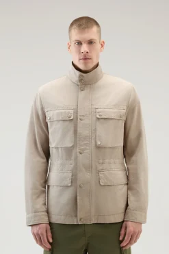 Giacche>Woolrich Giacca Field In Misto Cotone E Lino Rope