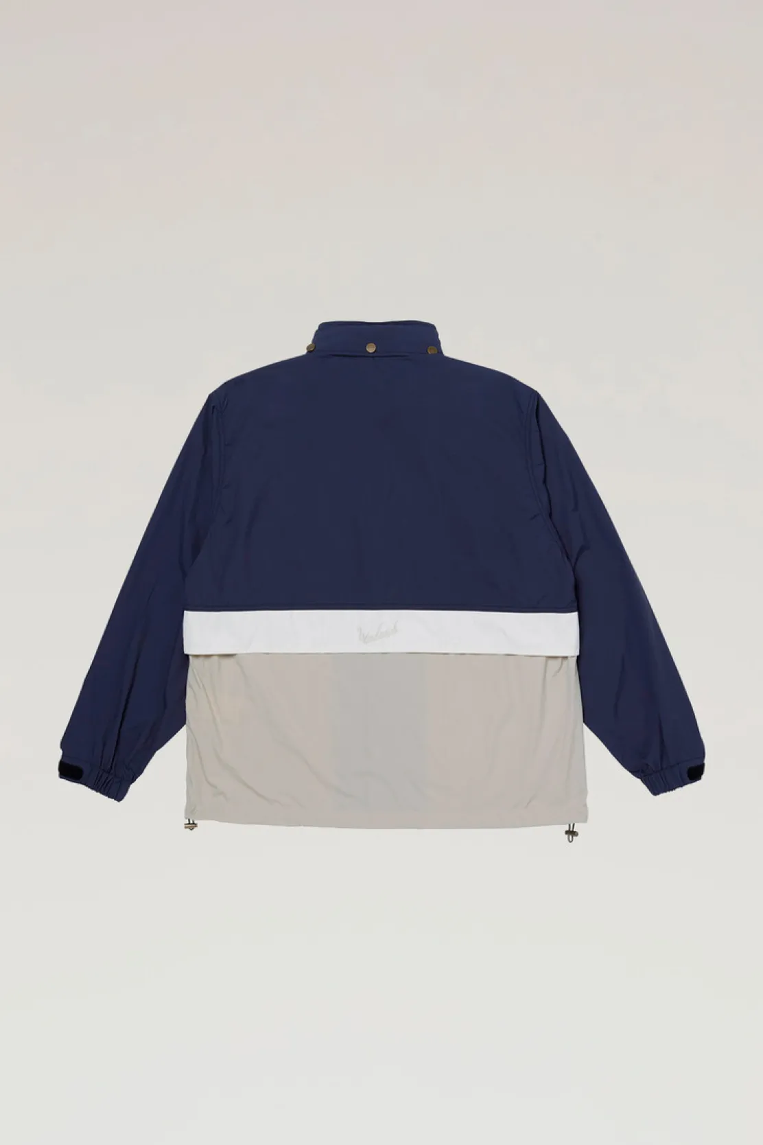 Outdoor Label Designed in Japan|Giacche>Woolrich Giacca In Nylon Ripstop Con Cappuccio Richiudibile Navy