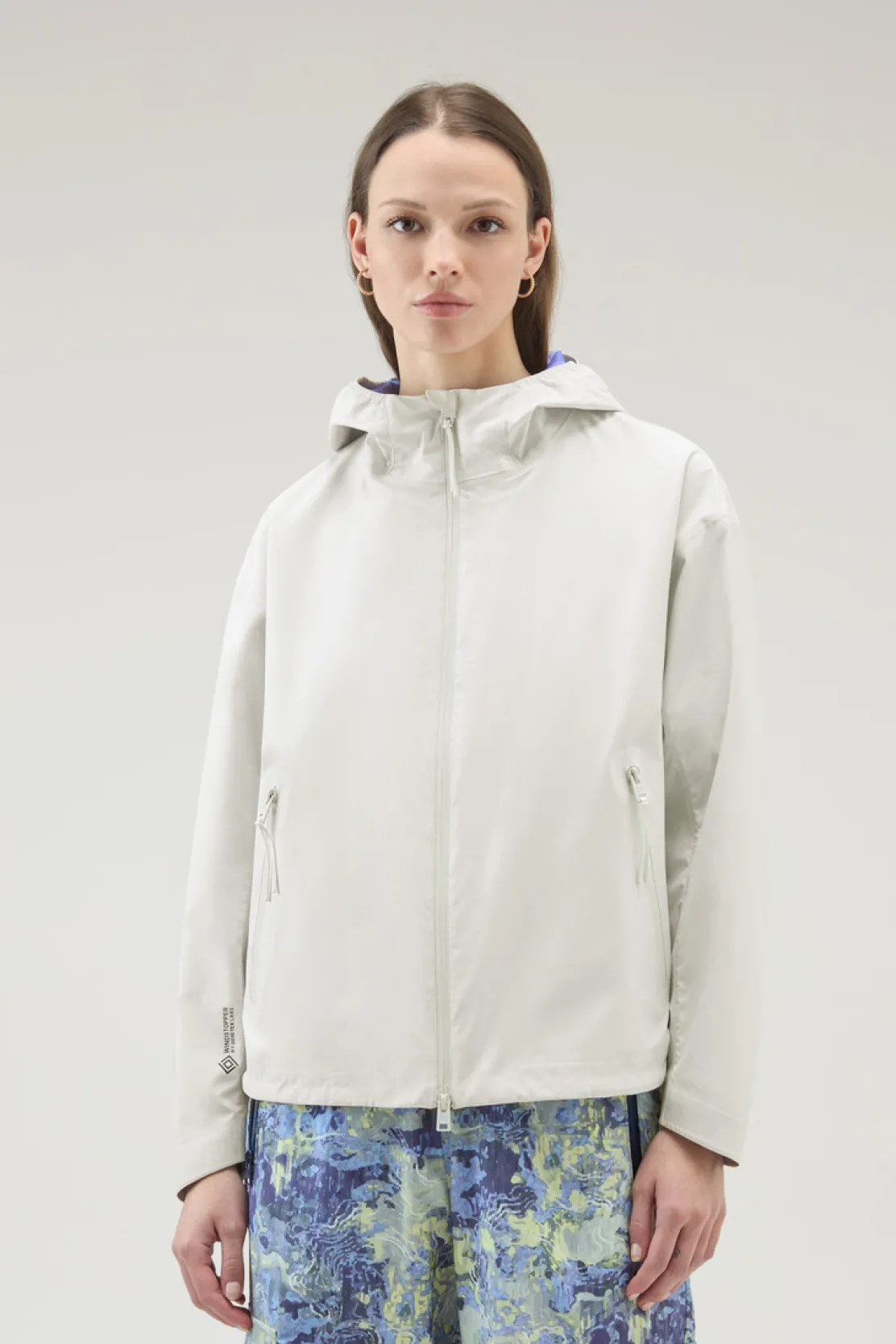 Giacche>Woolrich Giacca In WINDSTOPPER GORE‑TEX Stone