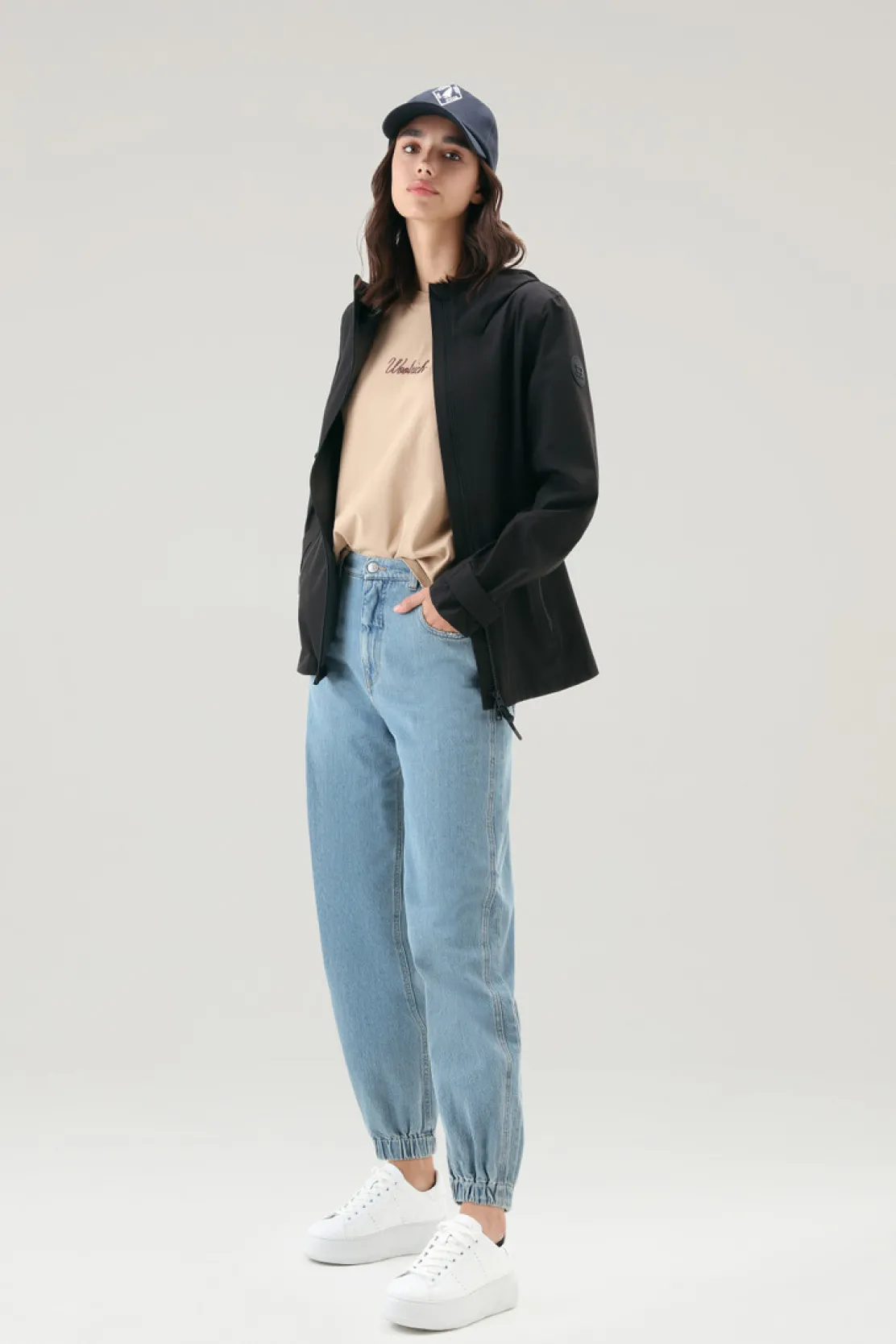Impermeabili|Giacche>Woolrich Giacca Leavitt Impermeabile Con Cappuccio Black