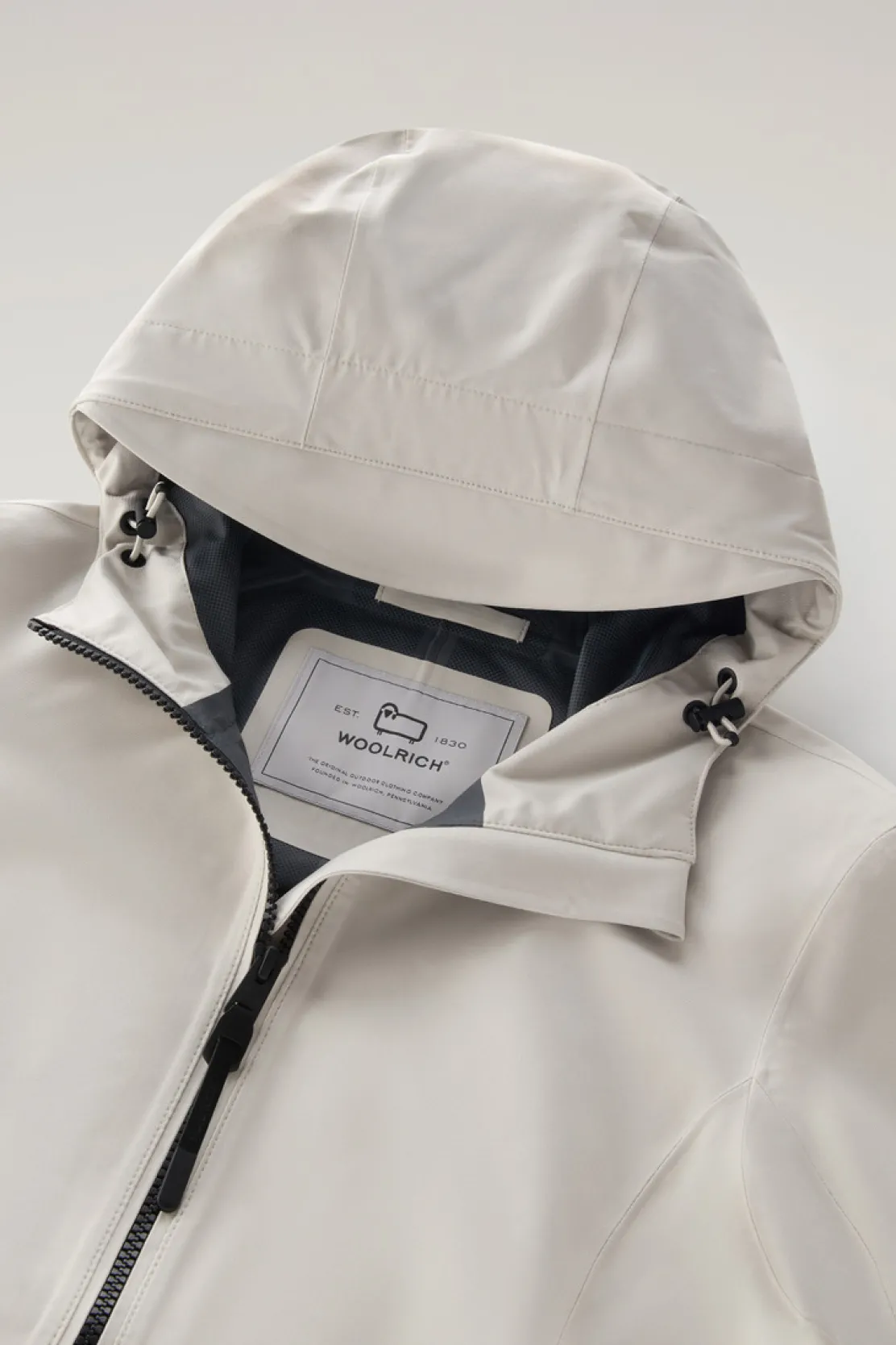 Impermeabili|Giacche>Woolrich Giacca Leavitt Impermeabile Con Cappuccio Light Oak