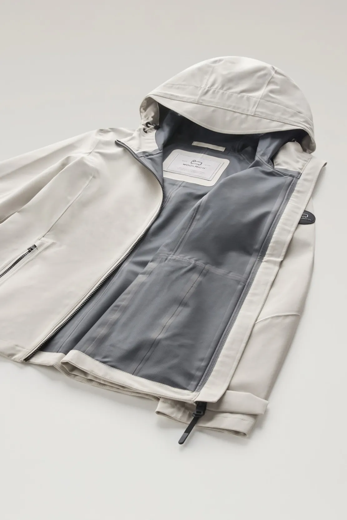 Impermeabili|Giacche>Woolrich Giacca Leavitt Impermeabile Con Cappuccio Light Oak
