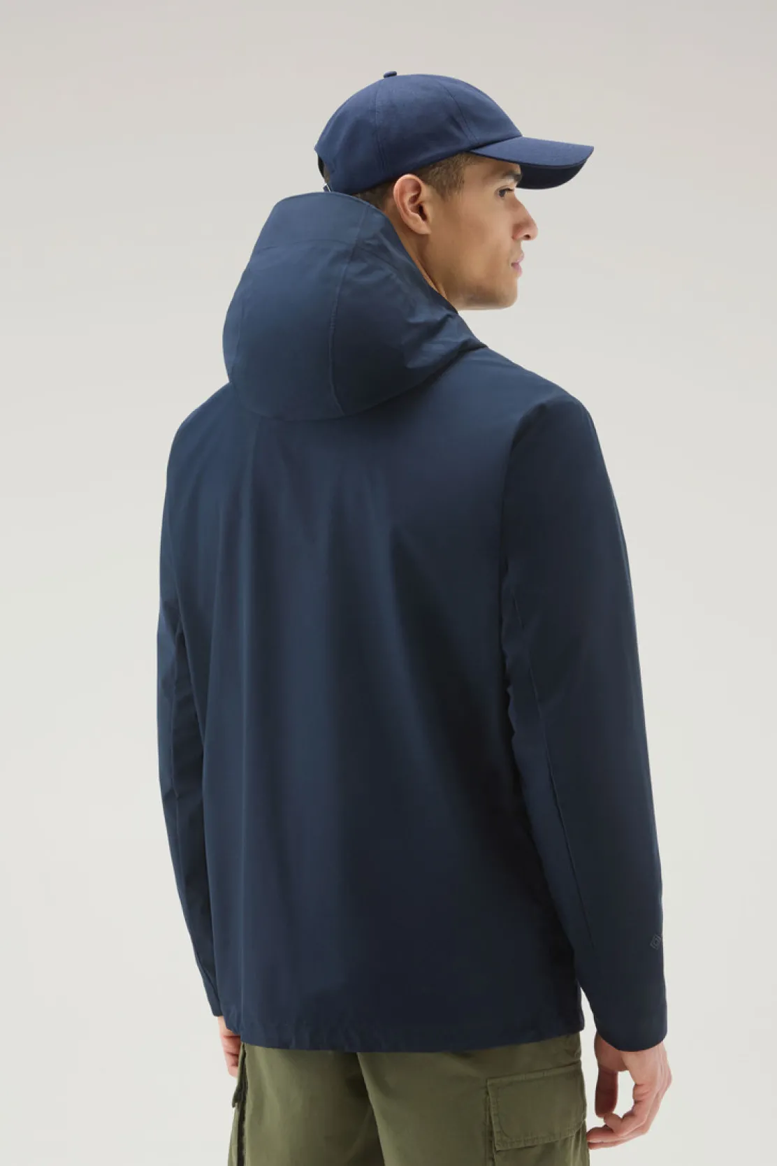 Giacche>Woolrich Giacca Mountain In WINDSTOPPER GORE-TEX Melton Blue