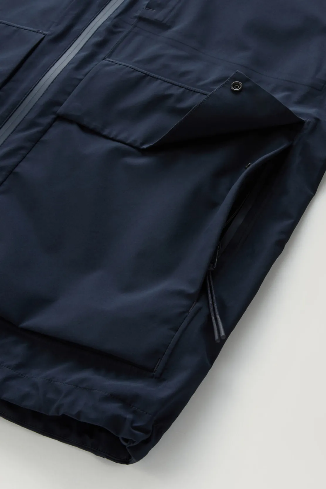 Giacche>Woolrich Giacca Mountain In WINDSTOPPER GORE-TEX Melton Blue